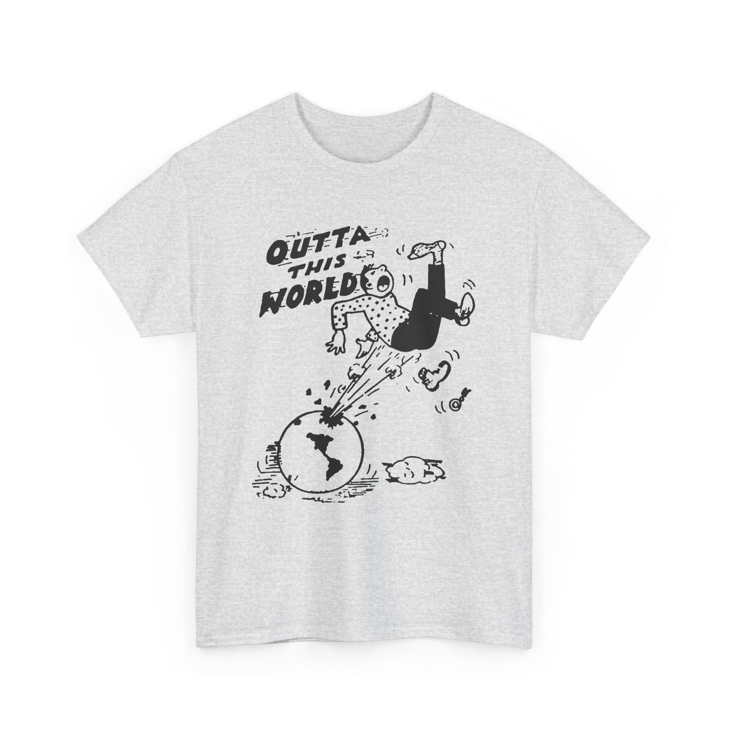mid century burlesque advertising image outta this world tshirt