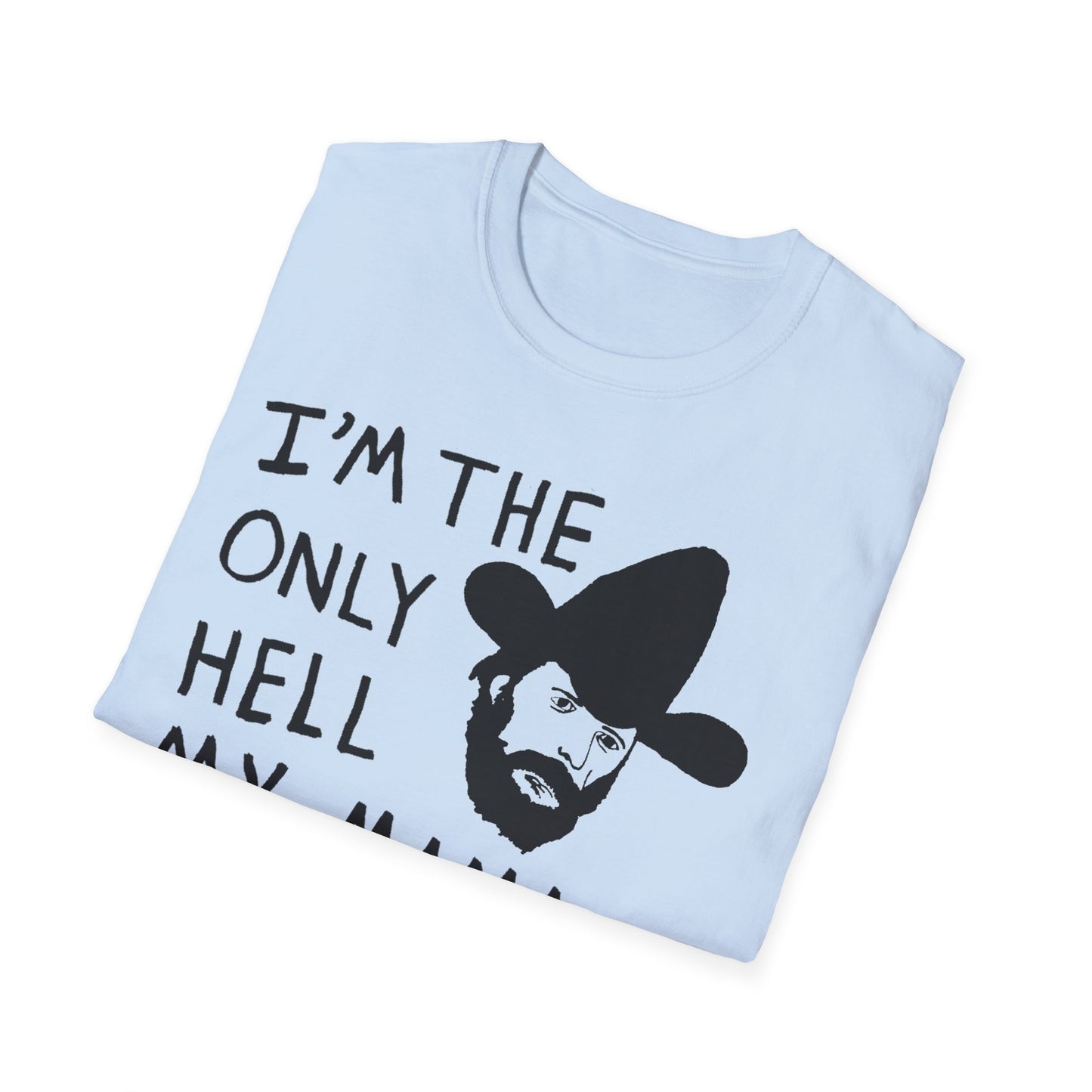 johnny paycheck 1970's country outlaw legend i'm the only hell my mama ever raised original drawing tshirt