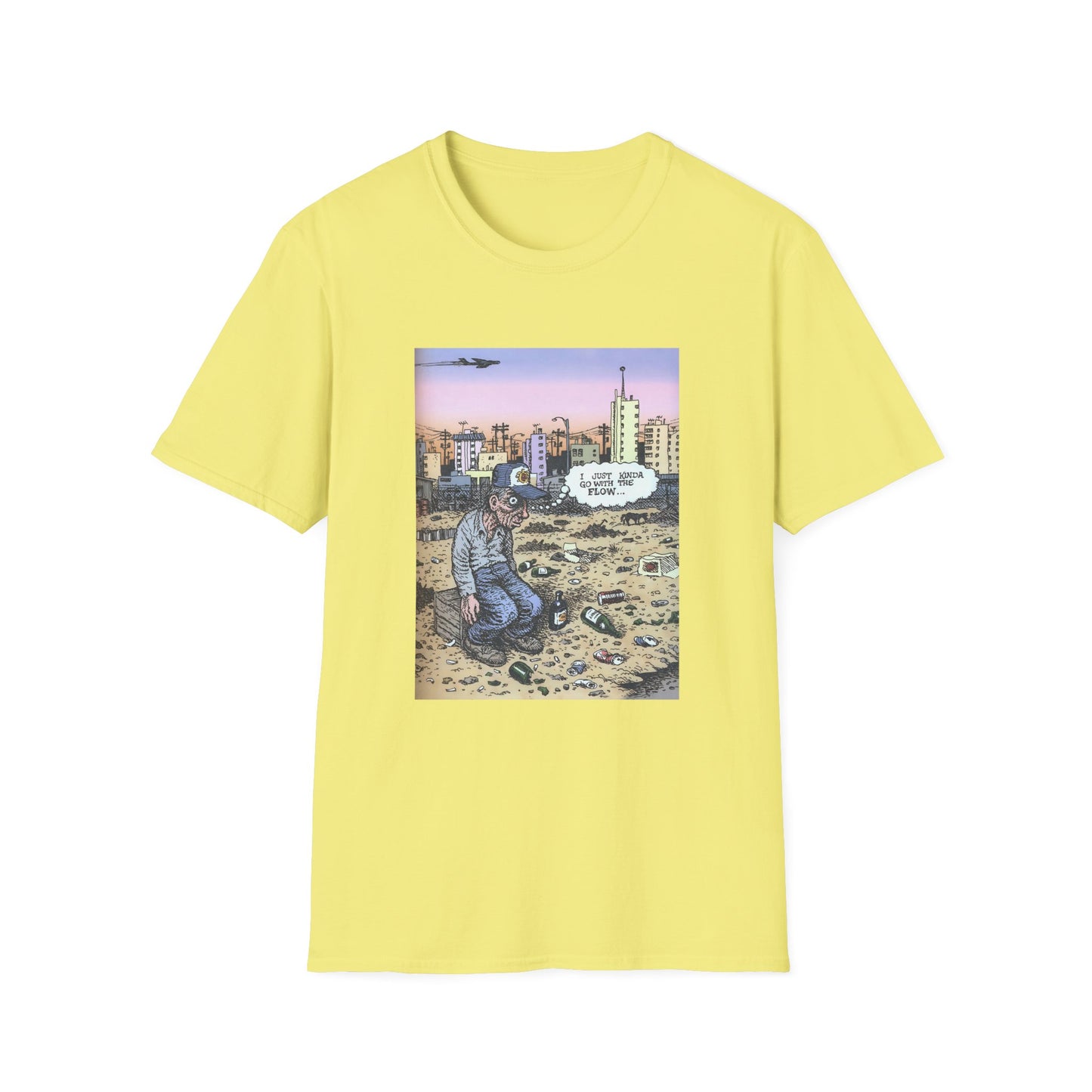 r. crumb i just kinda go with the flow tshirt