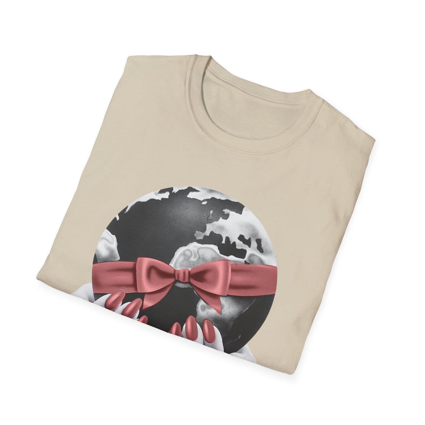 i'd give you the world 1980s graphic from a greeting card red nail version tshirt