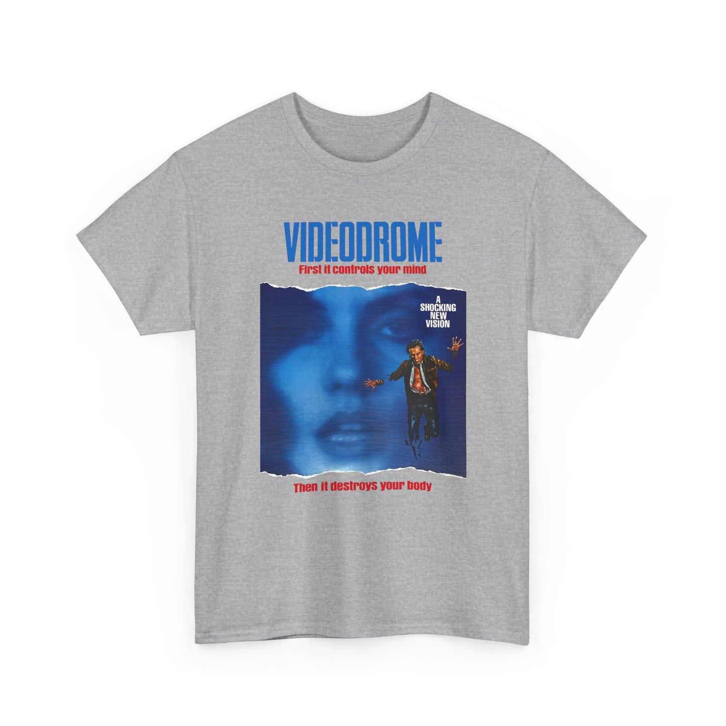david cronenberg's videodrome 1983 alternate movie poster reproduction tshirt