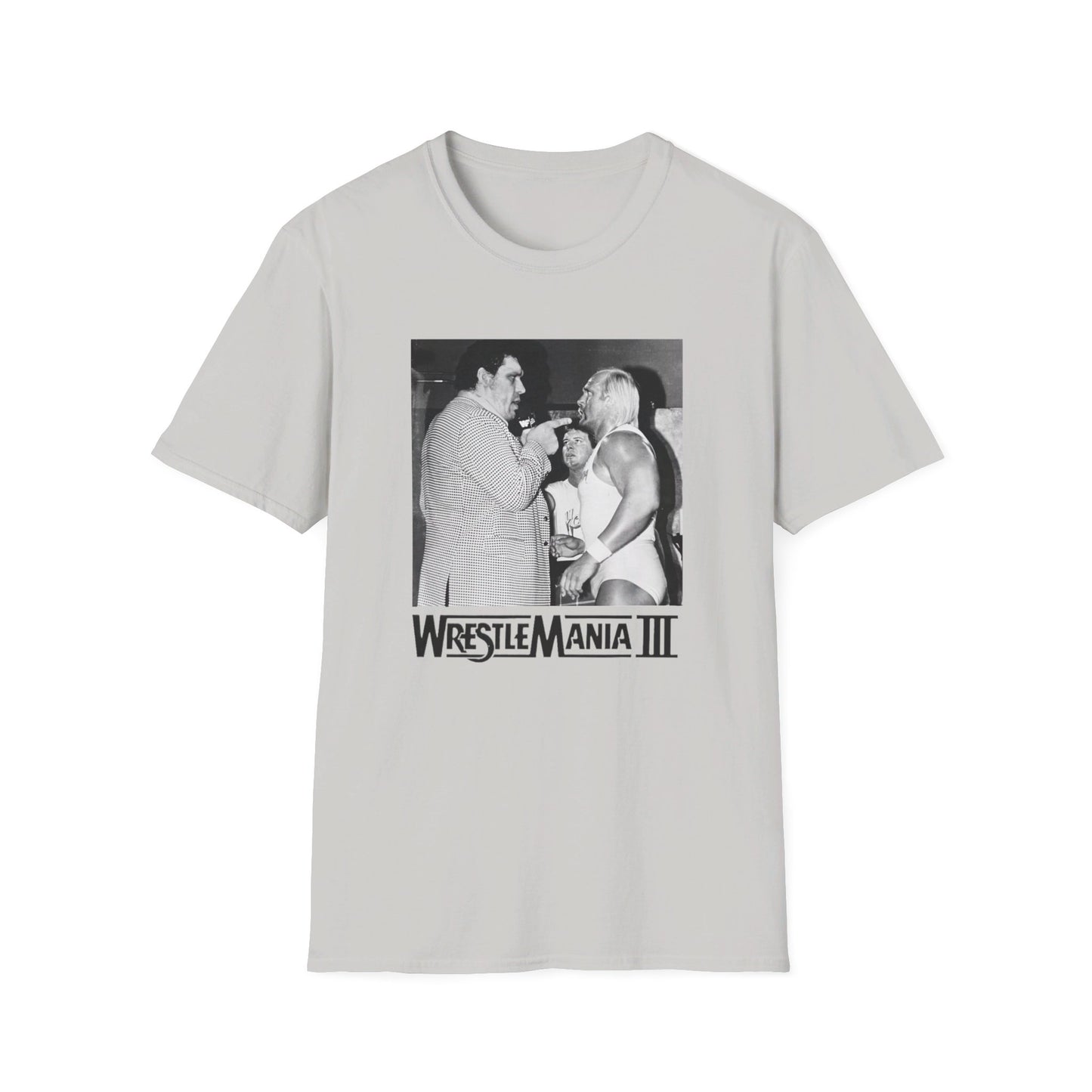 wrestlemania iii hulk v. andre the giant photo tshirt