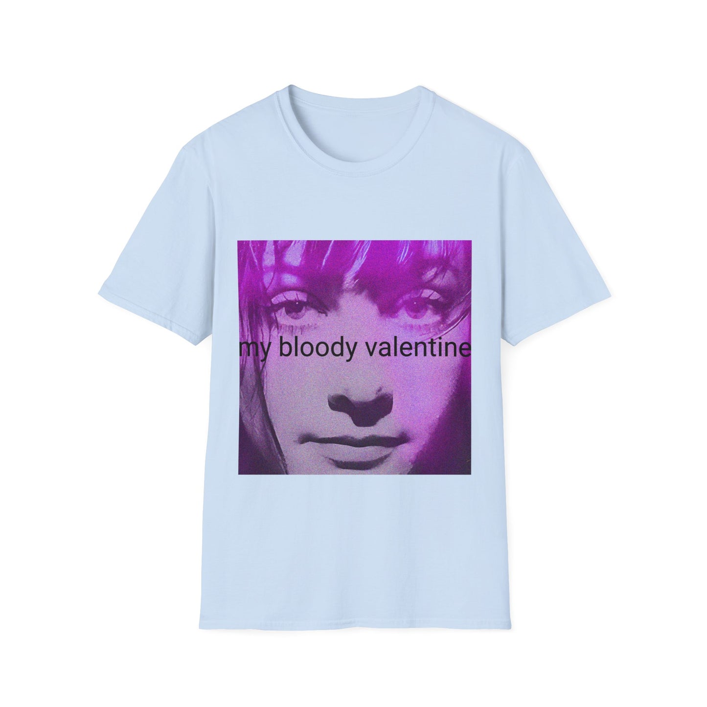 my bloody valentine belinda butcher close up in purple tshirt