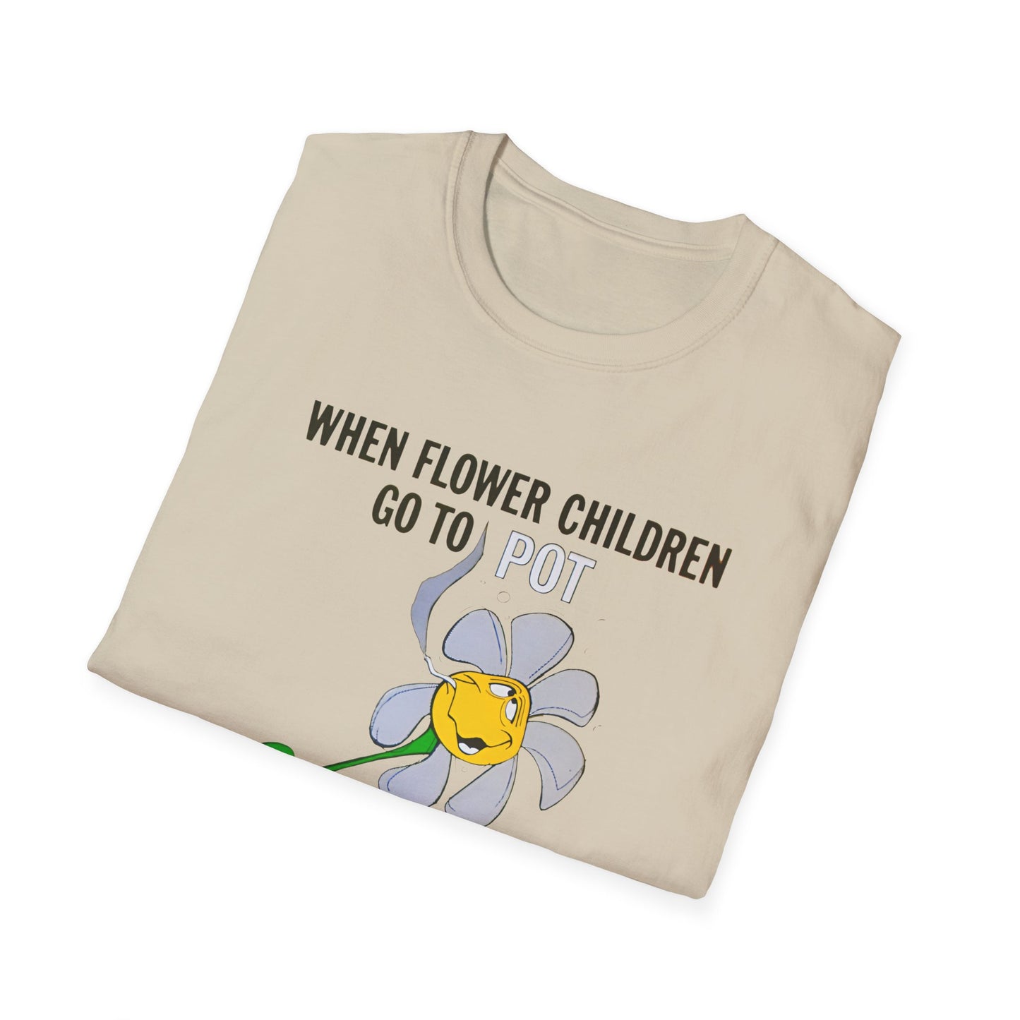 1960s/70s anti drug poster when flower children go to pot, they become blooming idiots? by smartset smarteen s.o.s tshirt