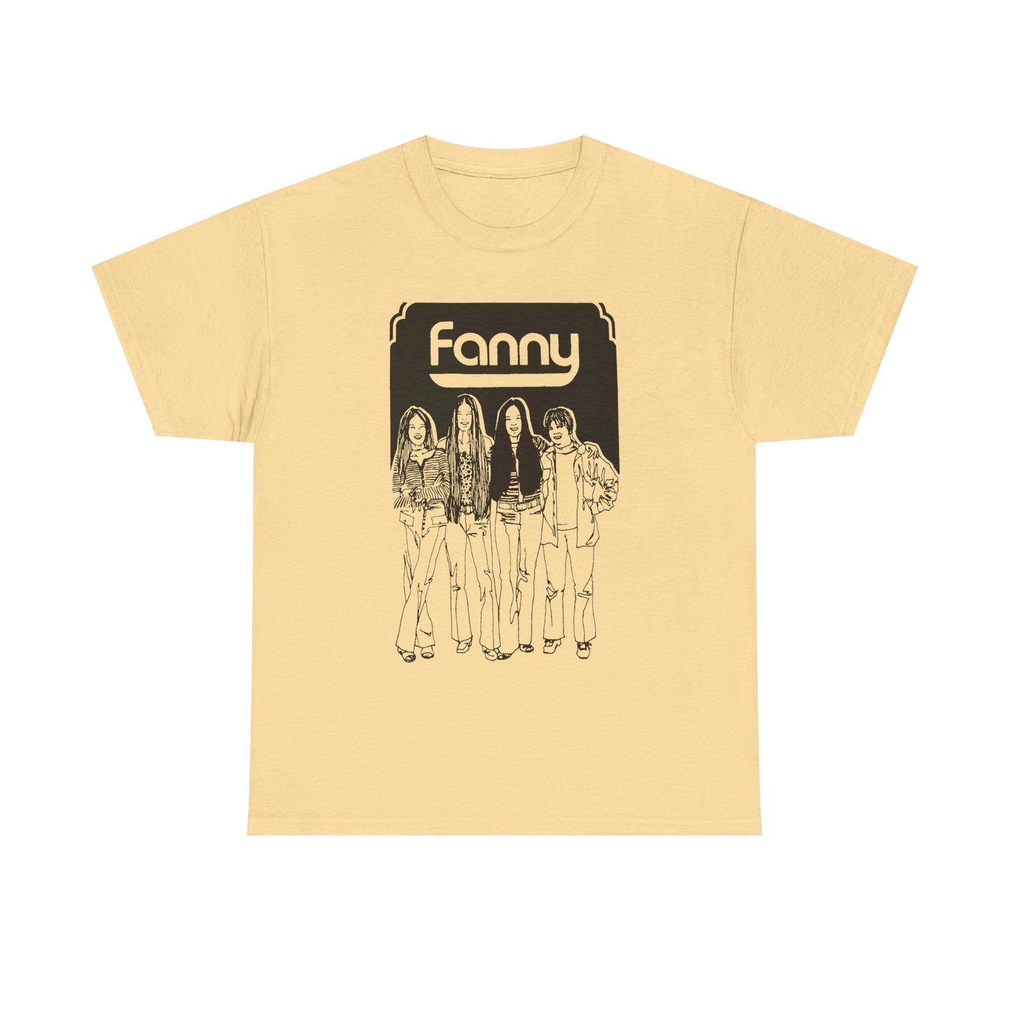 1970s rock n roll band fanny show poster tshirt