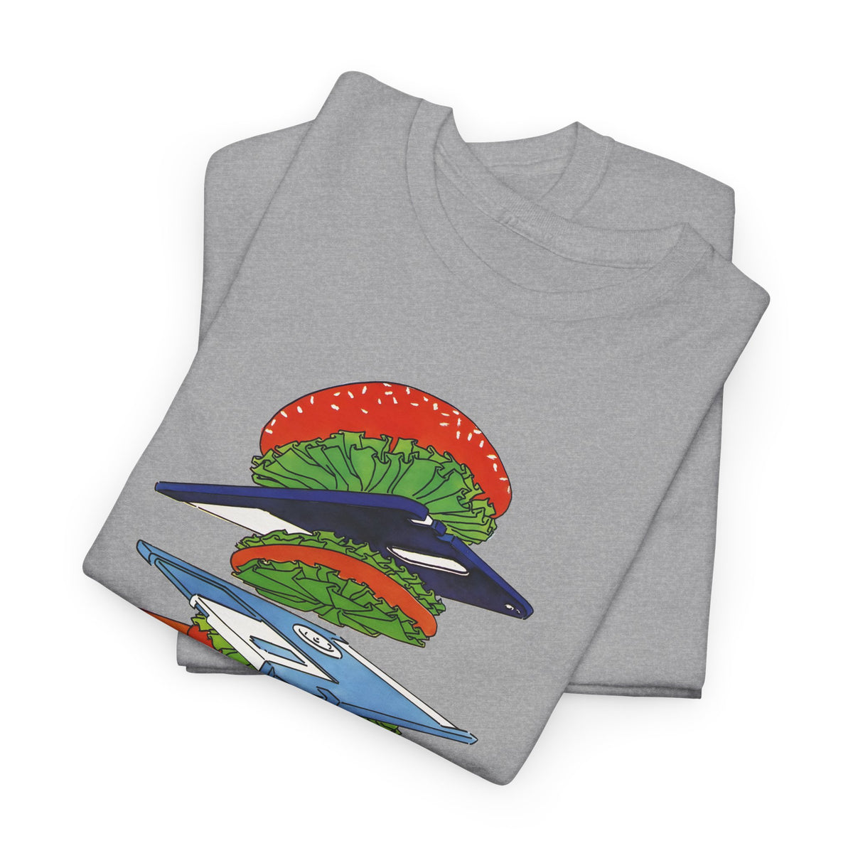 1989 uncredited art from micro mag floppy disc burger tshirt