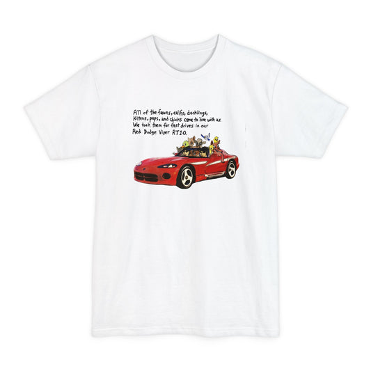oversized dodge viper rt10 original drawing unisex tall beefy tshirt