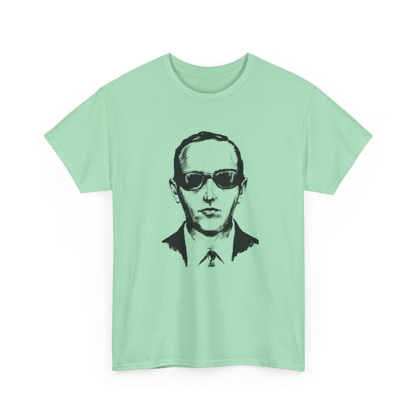 d.b. cooper fbi sketch large head tshirt