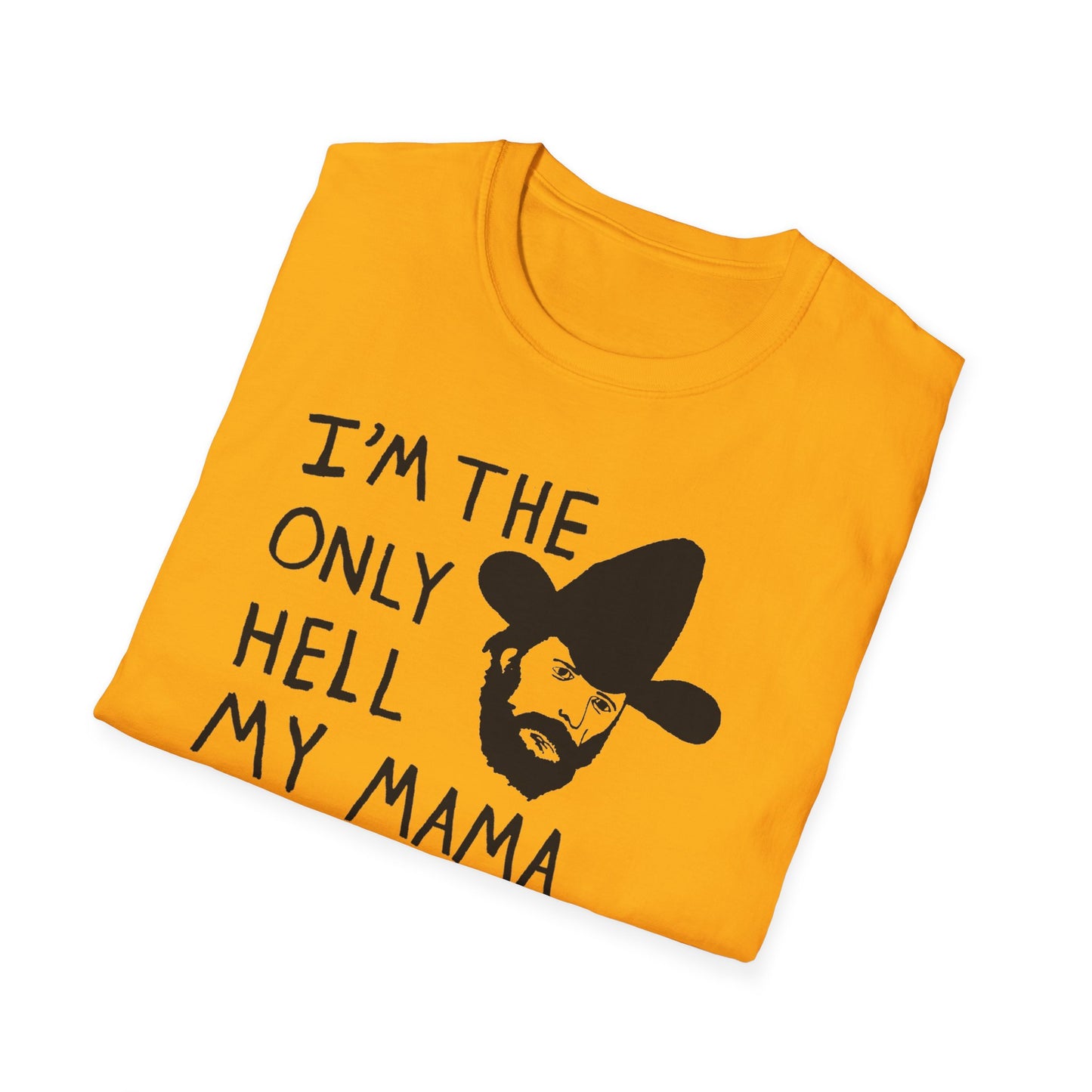 johnny paycheck 1970's country outlaw legend i'm the only hell my mama ever raised original drawing tshirt