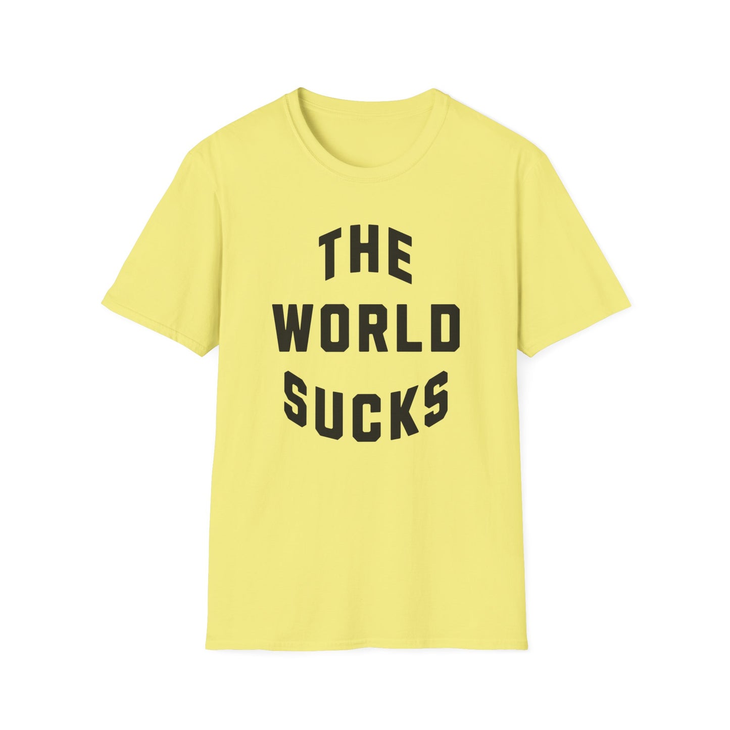 the world sucks vintage design tshirt