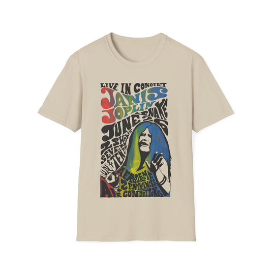 1968 janis joplin new york aerodrome concert poster tshirt