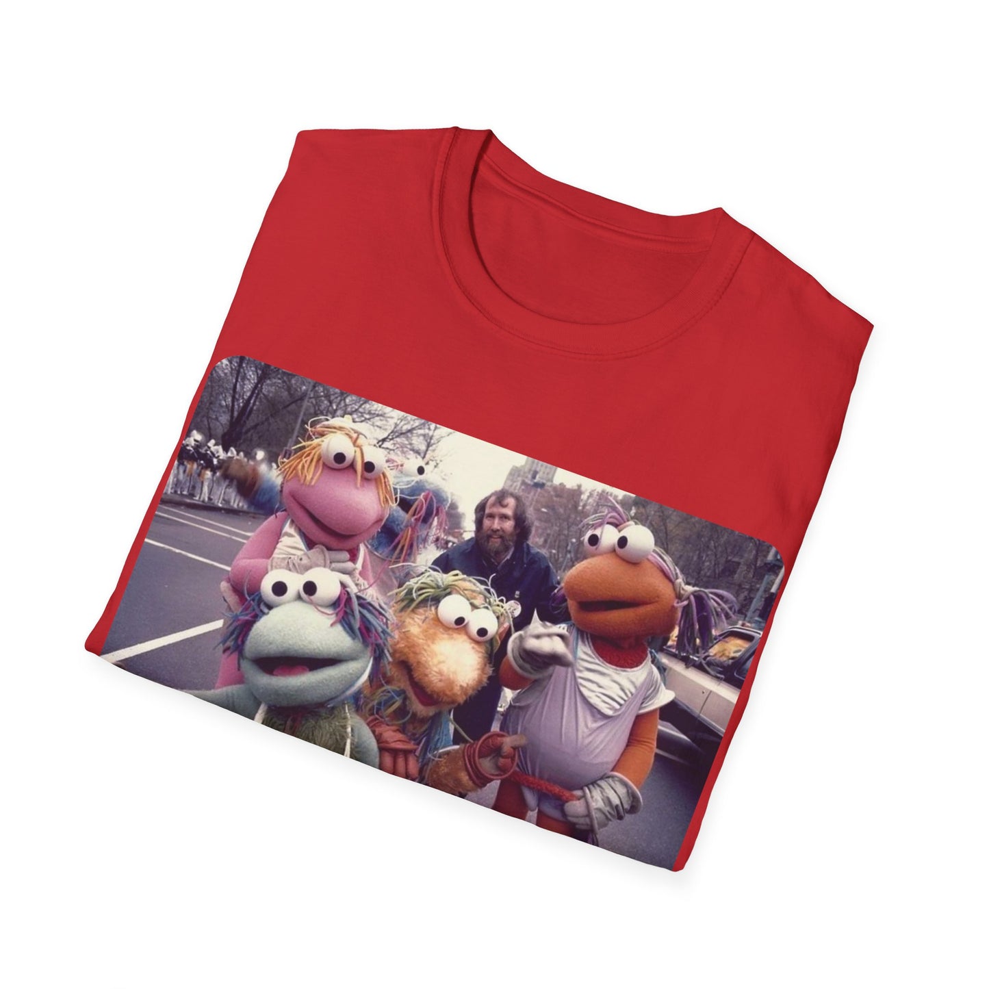 jim henson and the full-body fraggles at the 1984 macy's thanksgiving parade photo tshirt