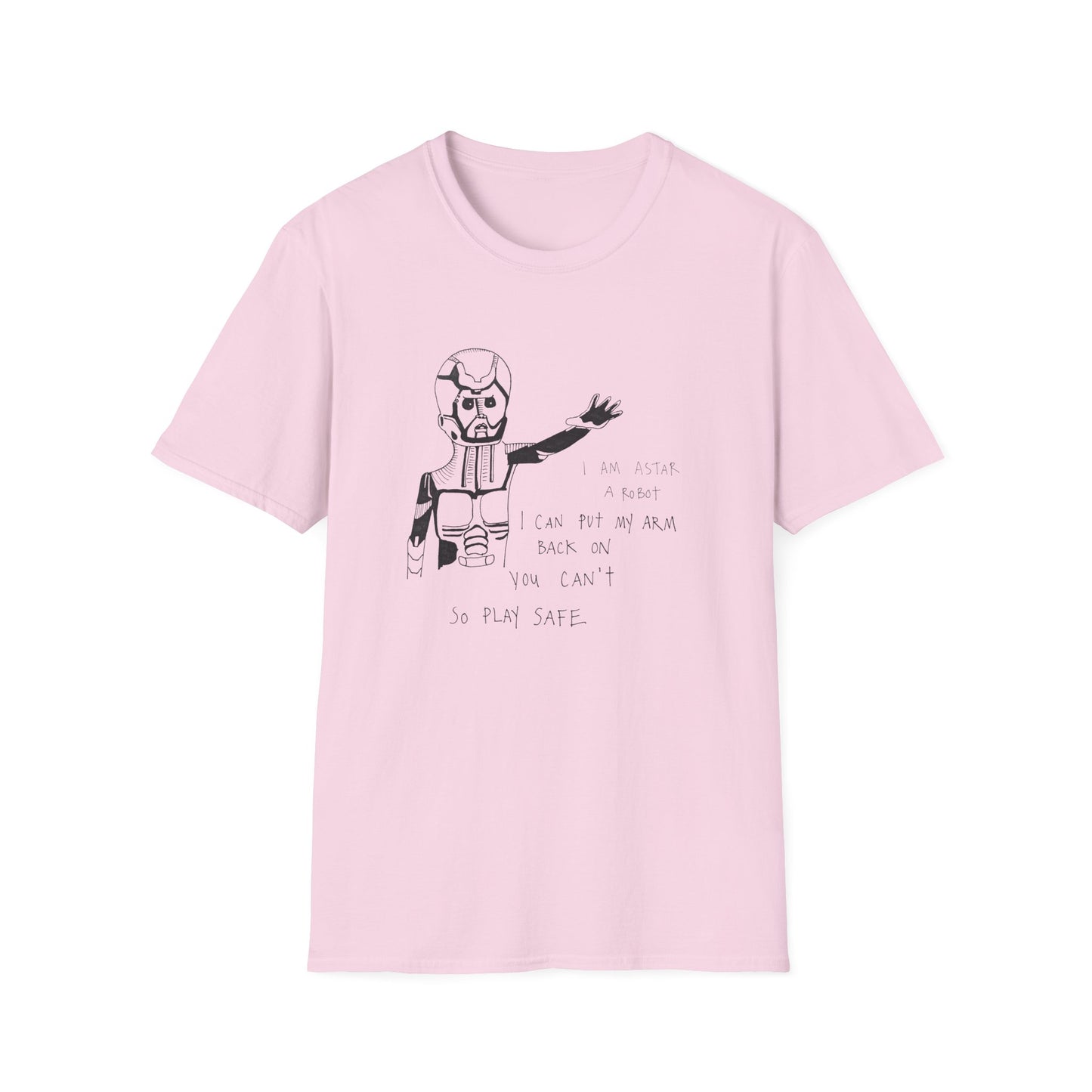 original drawing astar the robot 1980s canadian psa tshirt