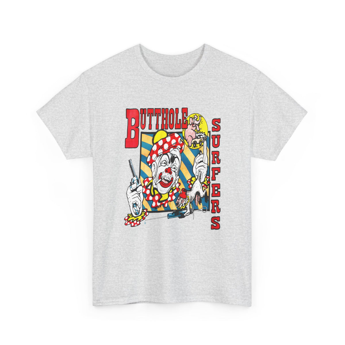 vintage butthole surfers kozik art stretched reproduction tshirt