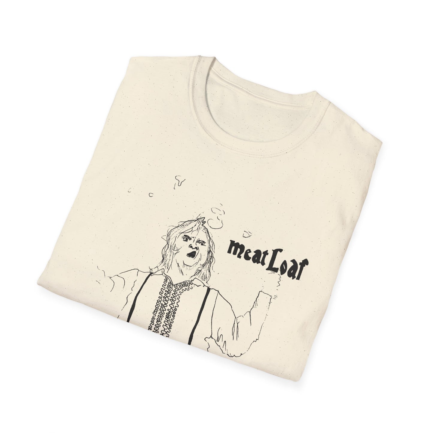 original drawing meat loaf, michael lee aday, bat out of hell singer fan art tshirt