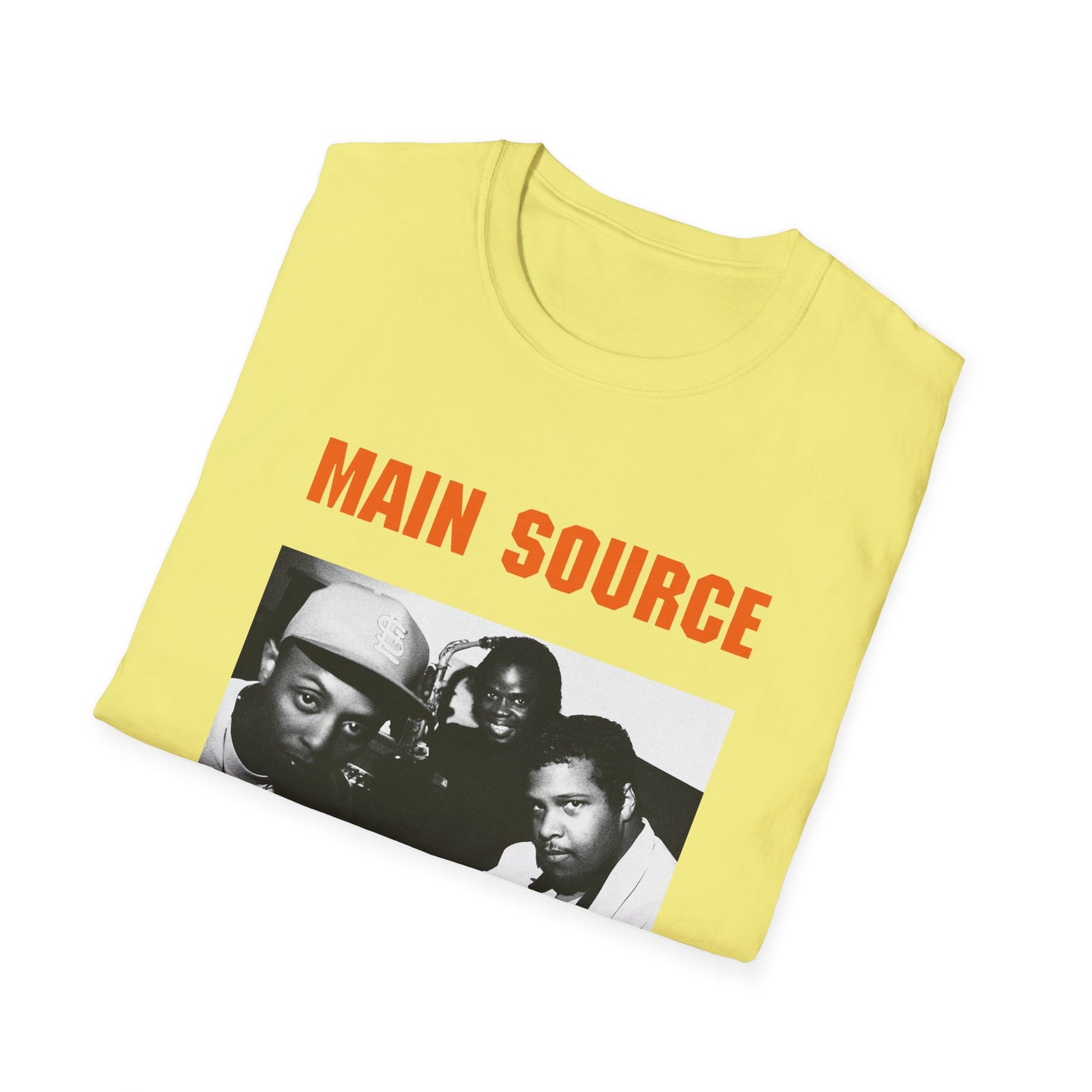 main source 90s hip hop legends photo on the couch tshirt