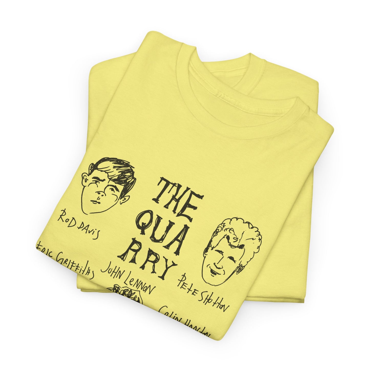 the quarrymen original lineup wonky sketch band tshirt