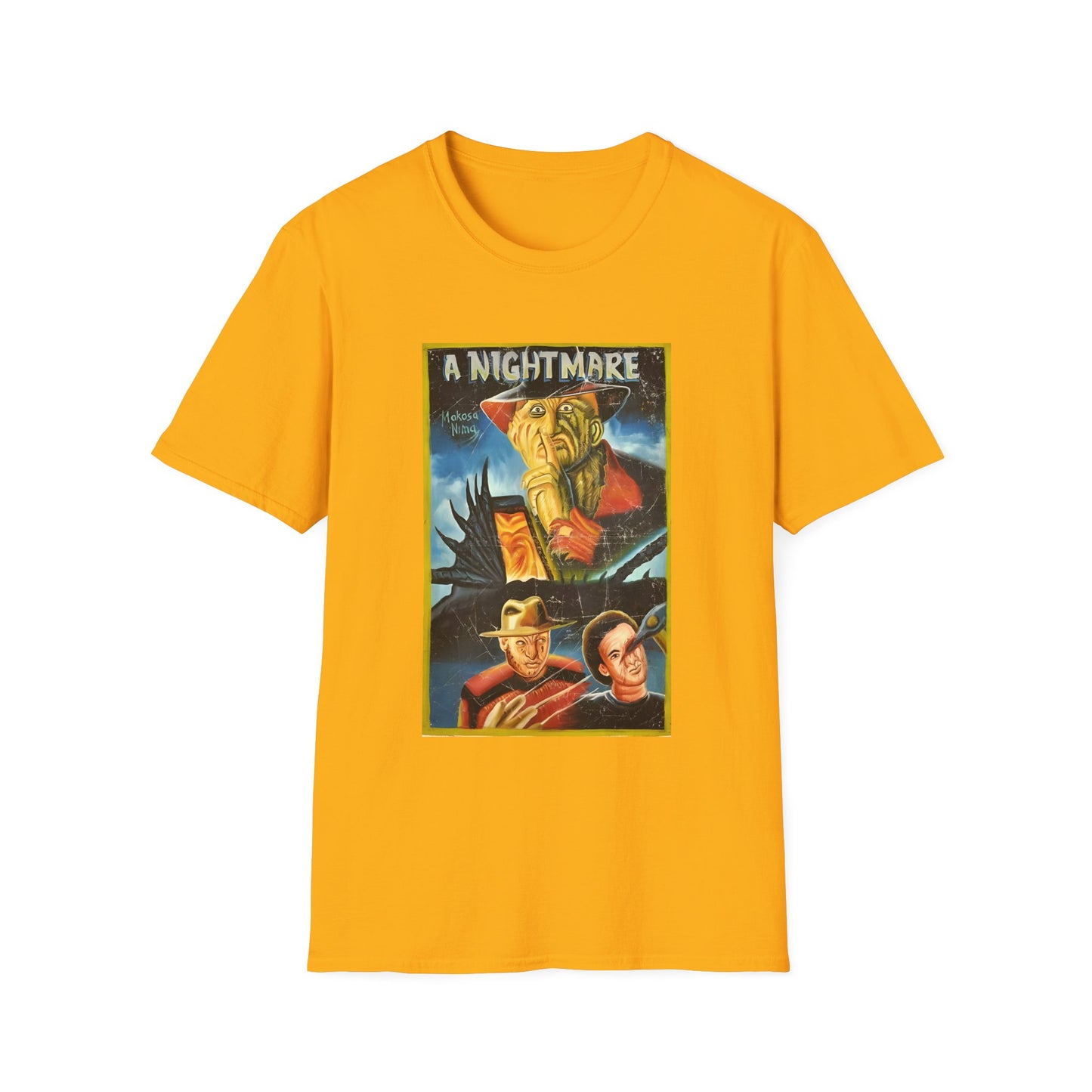 a nightmare on elm street 1984 ghanaian movie poster tshirt