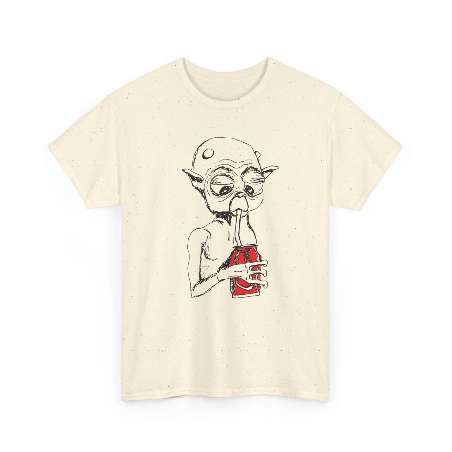 mysterious alien creature (MAC) drinking cola original sketch tshirt