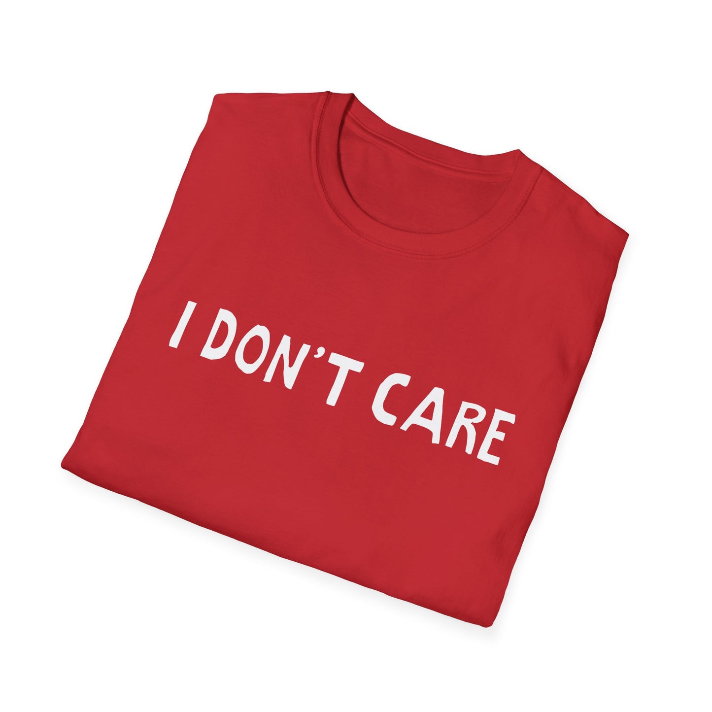 i don't care hand drawn font tshirt