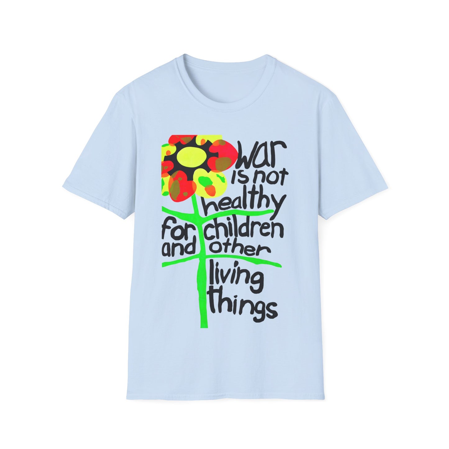 war is not healthy for children and other living things 1970's vietnam anti war poster tshirt