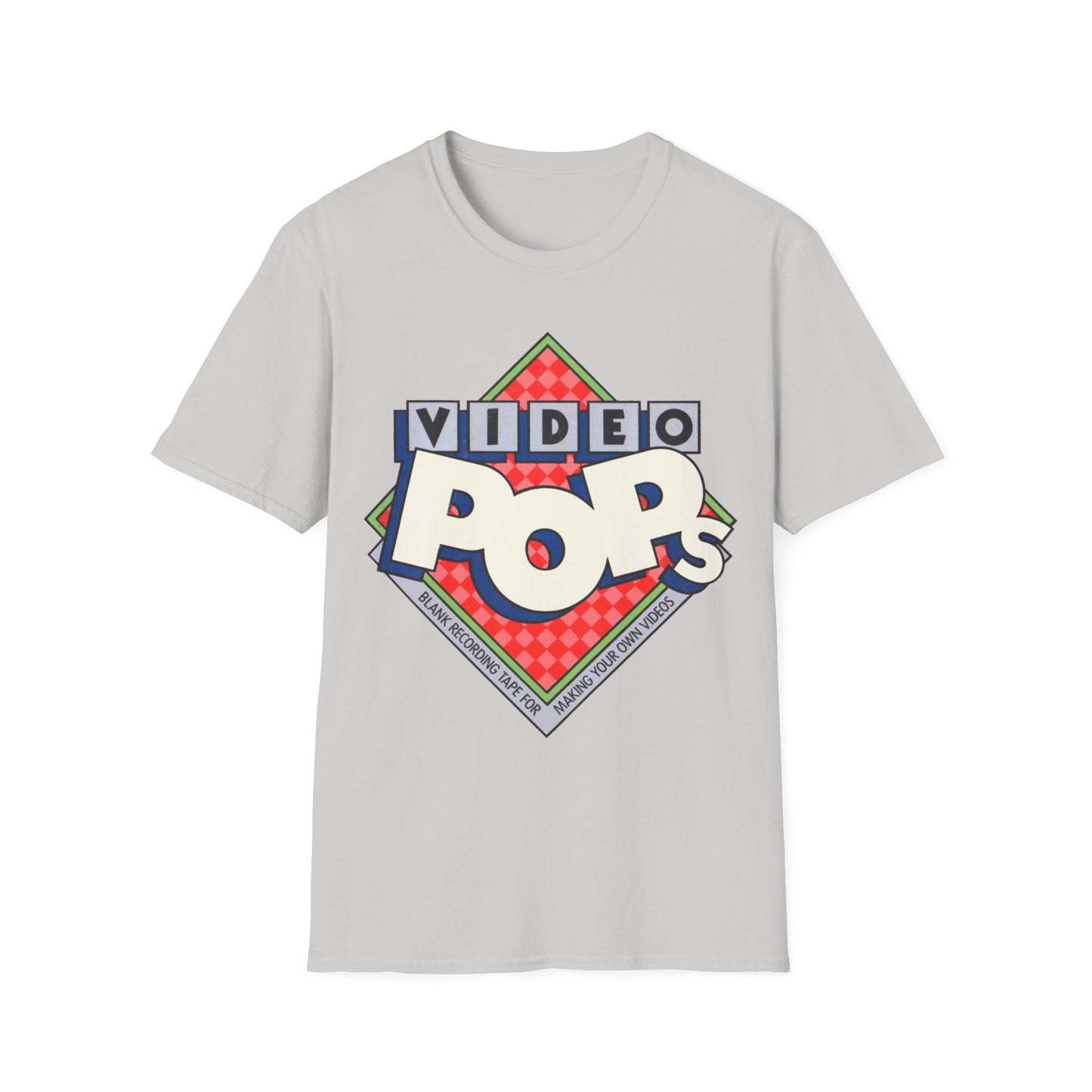 vintage video pops blank tape design tshirt