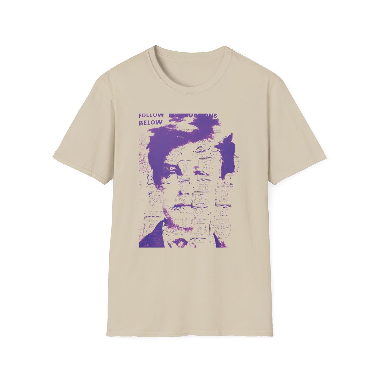 ray johnson arthur rimbaud art in purple tshirt