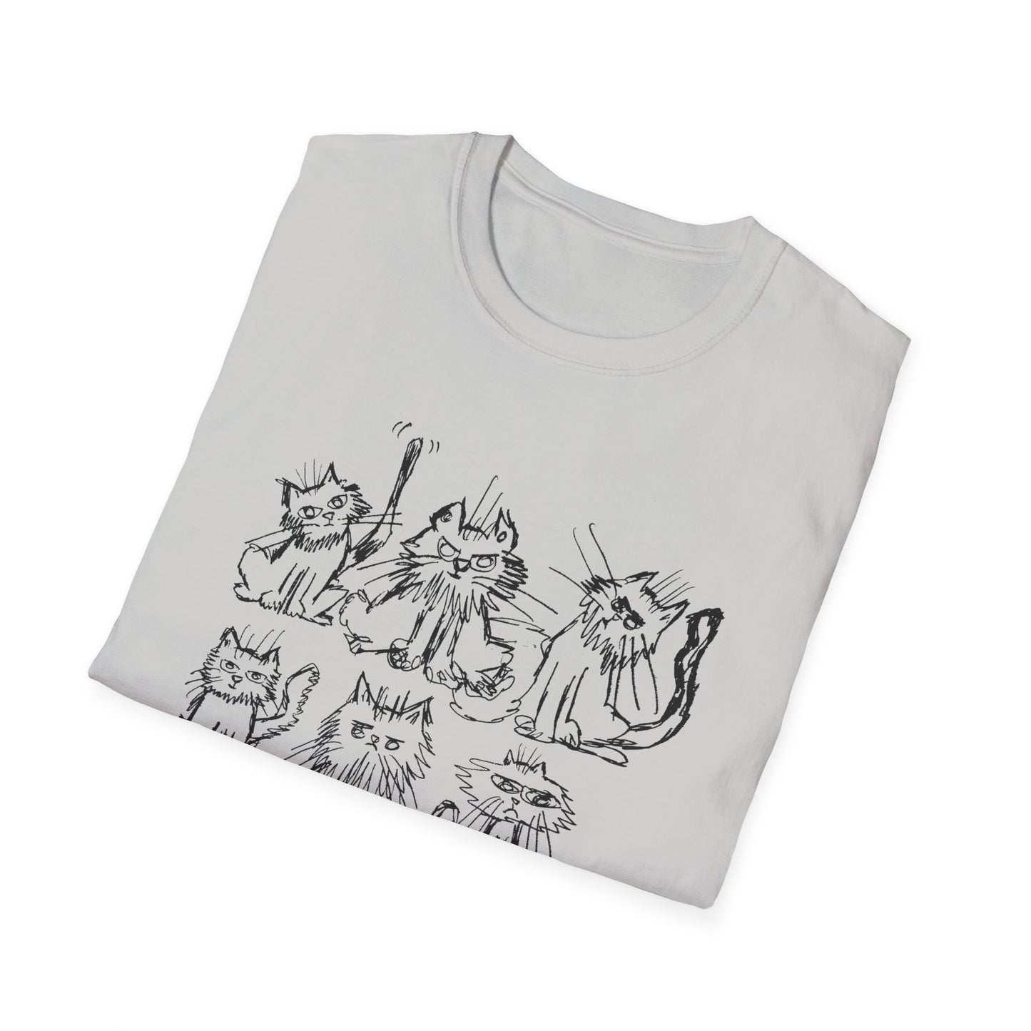 original drawing six cats tshirt