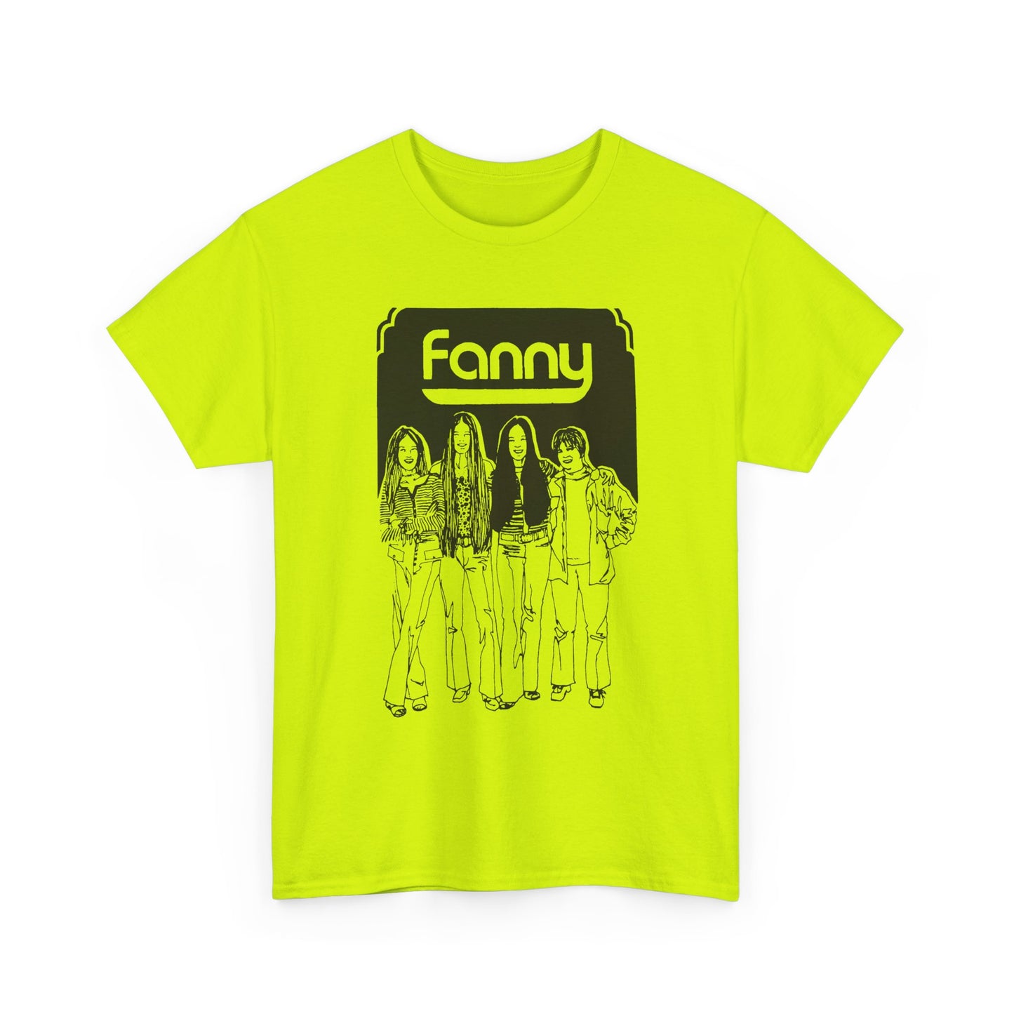 1970s rock n roll band fanny show poster tshirt