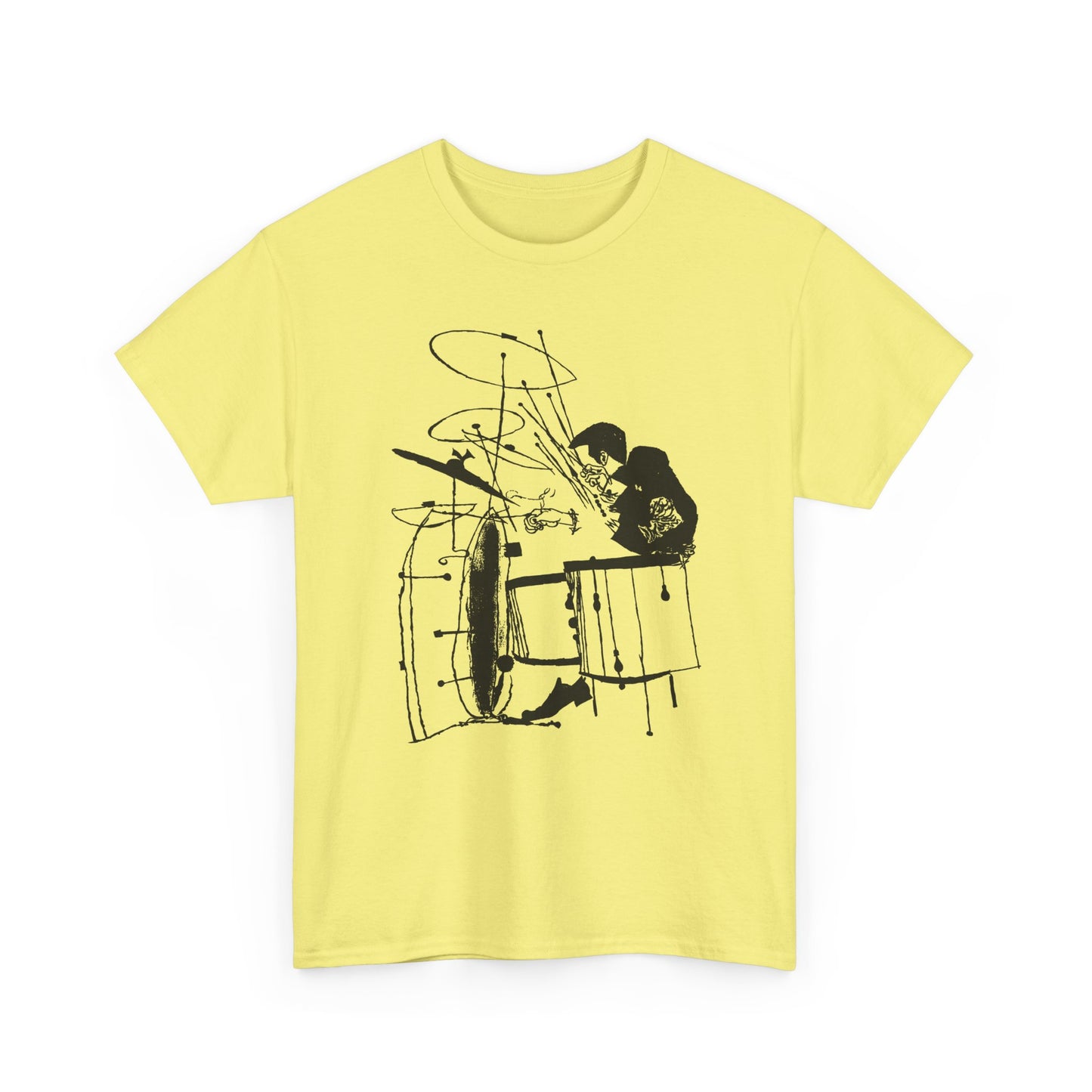 vintage illustration of the drummer buddy rich reproduction tshirt