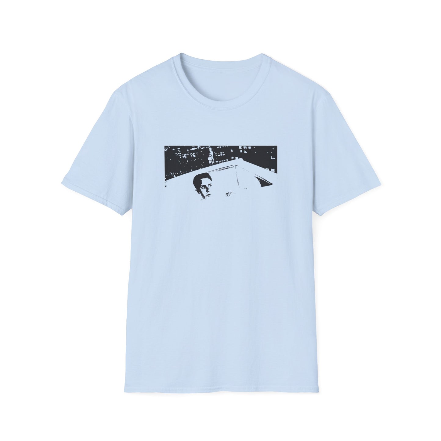 repo man flying car scene stencil tshirt