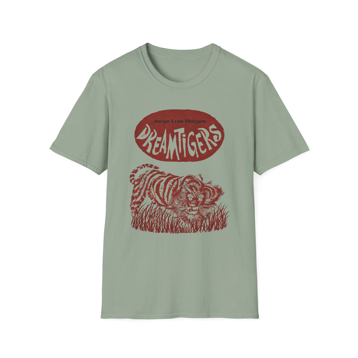 jorge luis borges 1960s dreamtigers book cover tshirt