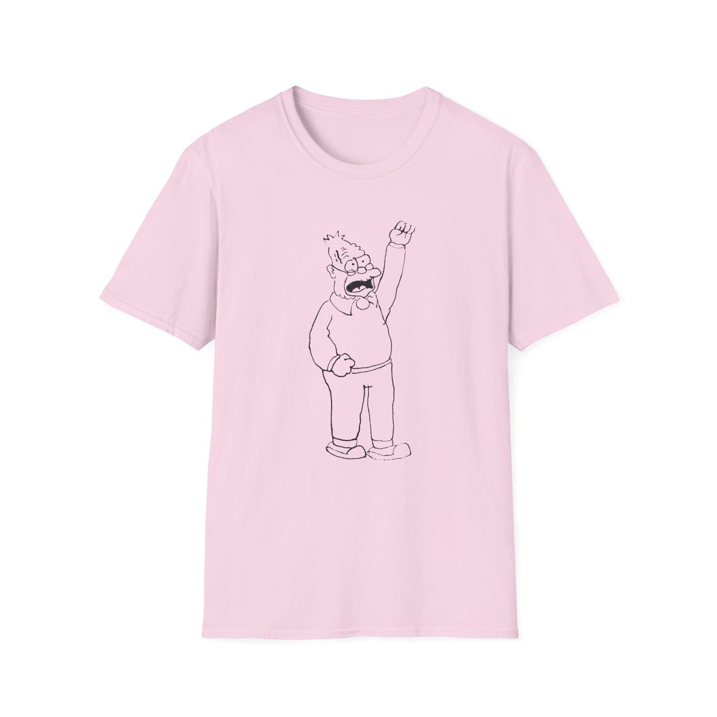 original sketch of grandpa simpson tshirt