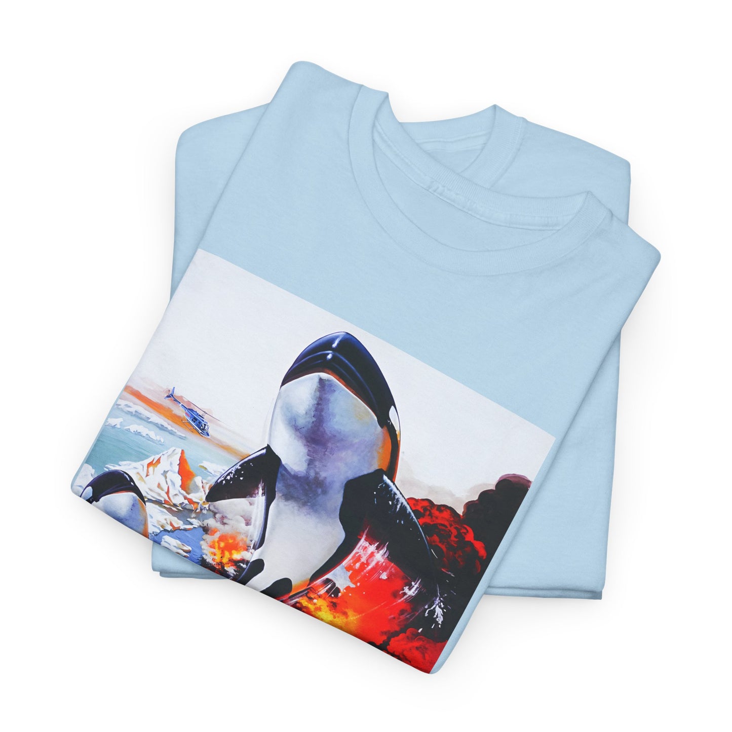 1977 orca the killer whale japanese movie poster custom edit with english title tshirt