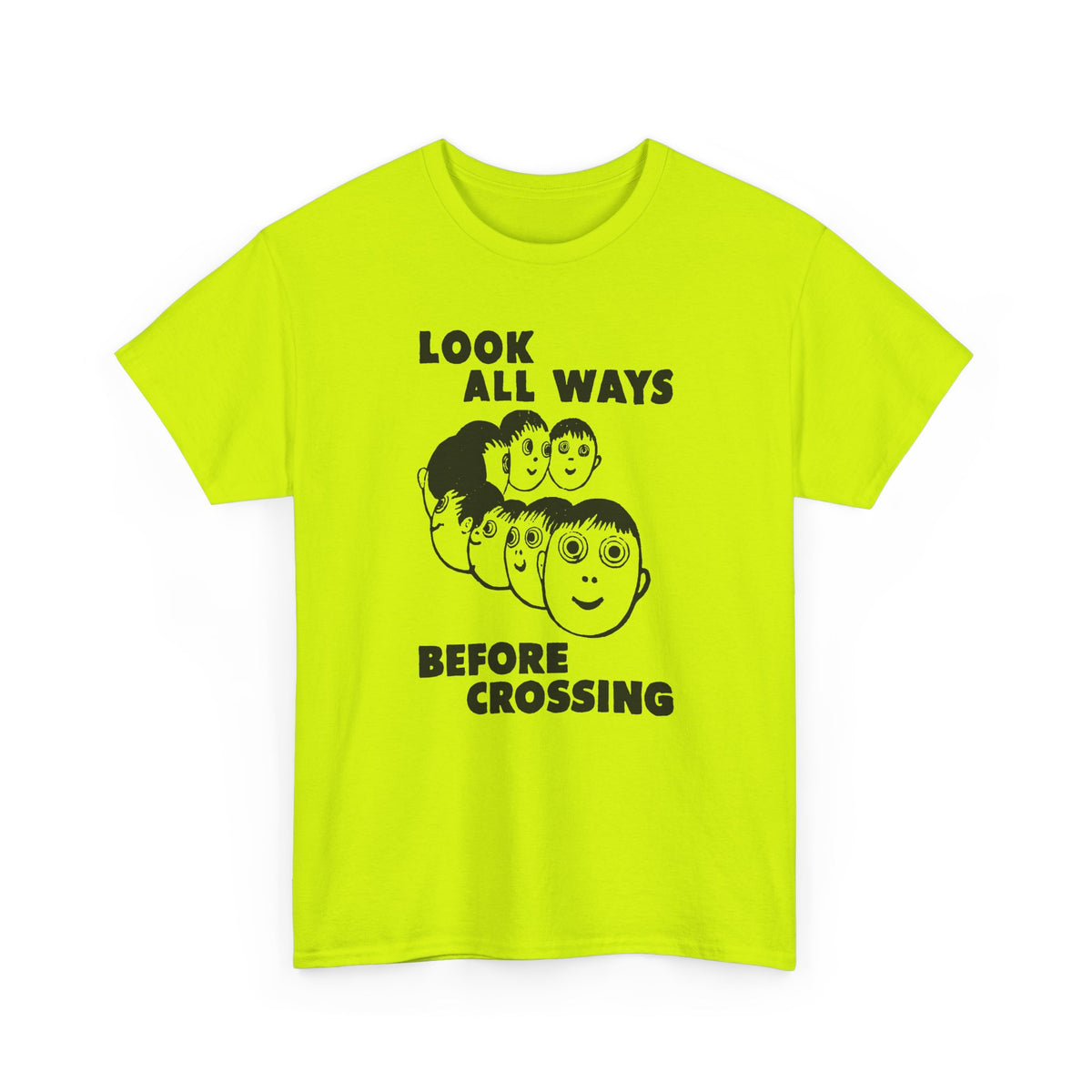 1961 daily tribune wisconsin rapids newspaper look all ways before crossing safety illustration tshirt