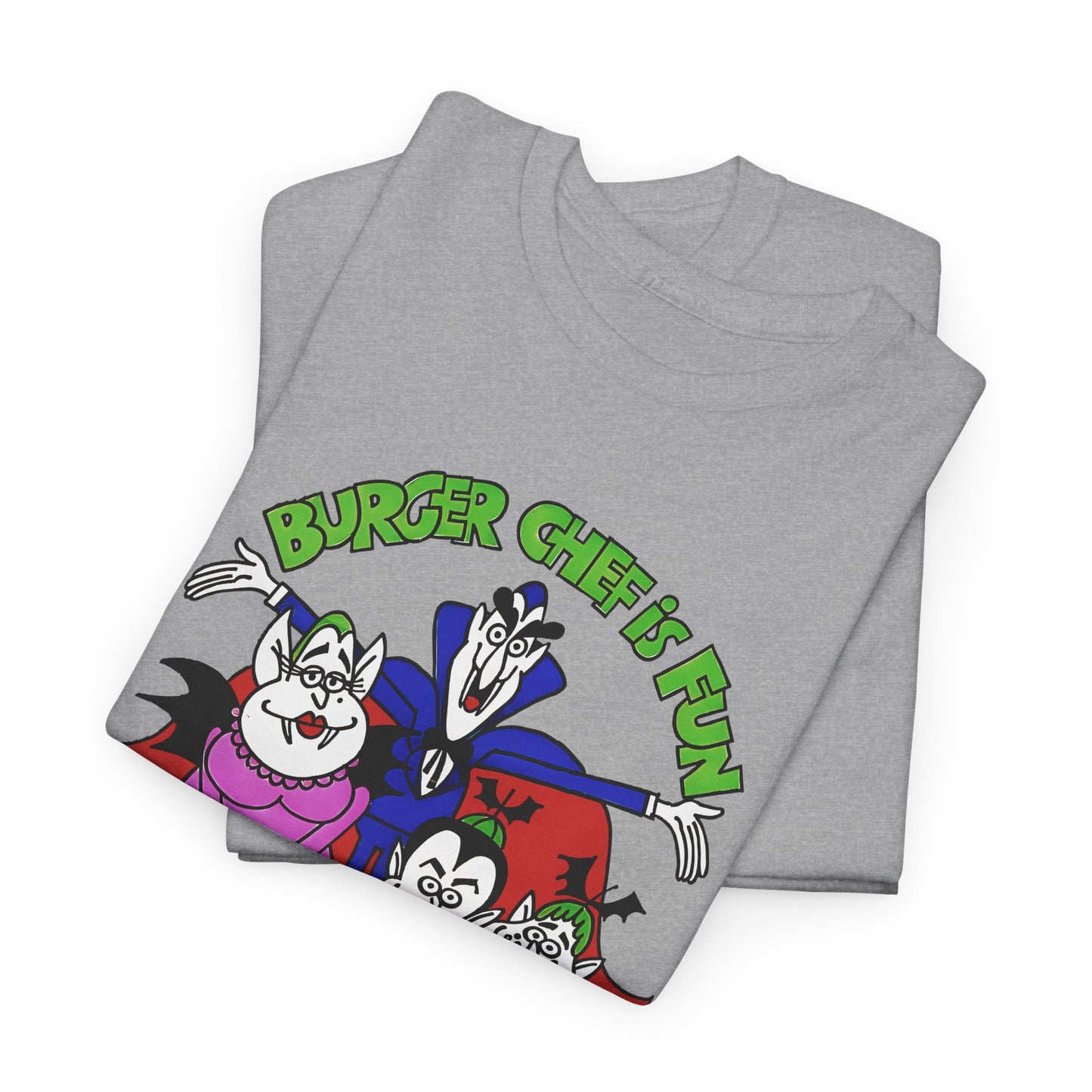 1970s burger chef is fun for the whole fangmily reproduction tshirt