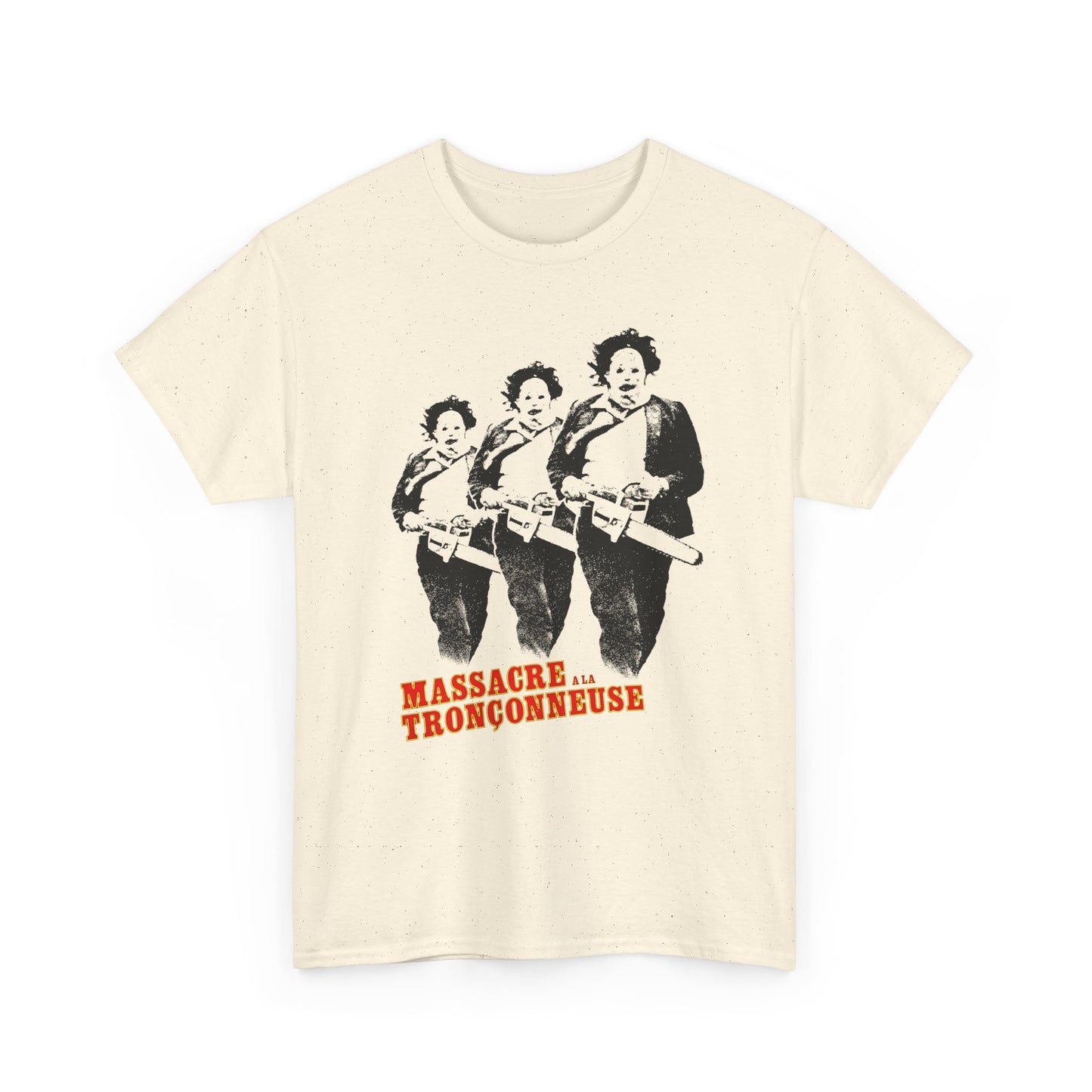 1974 the texas chainsaw massacre french film poster after 5 year ban in france tshirt