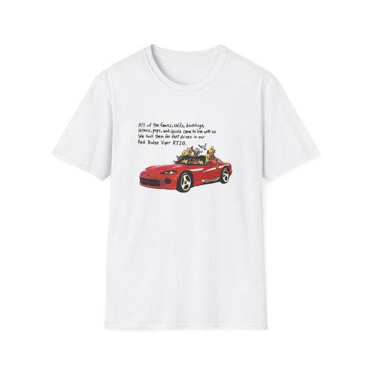 dodge viper rt10 original drawing tshirt