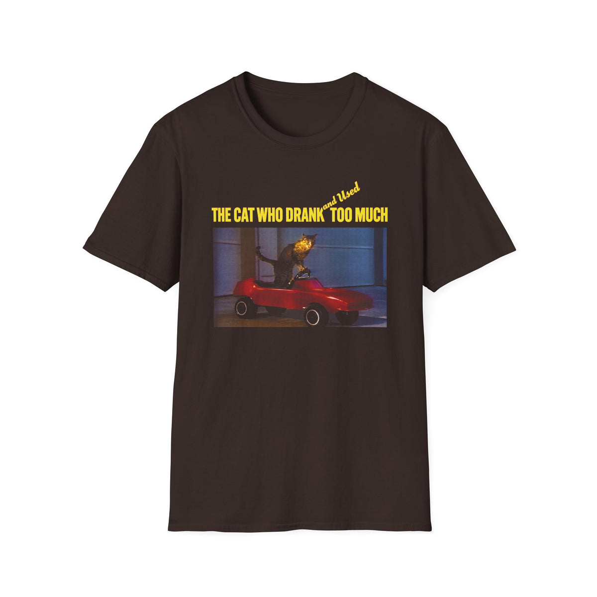 1987 anti-drug and alcohol short film the cat who drank and used too much tshirt