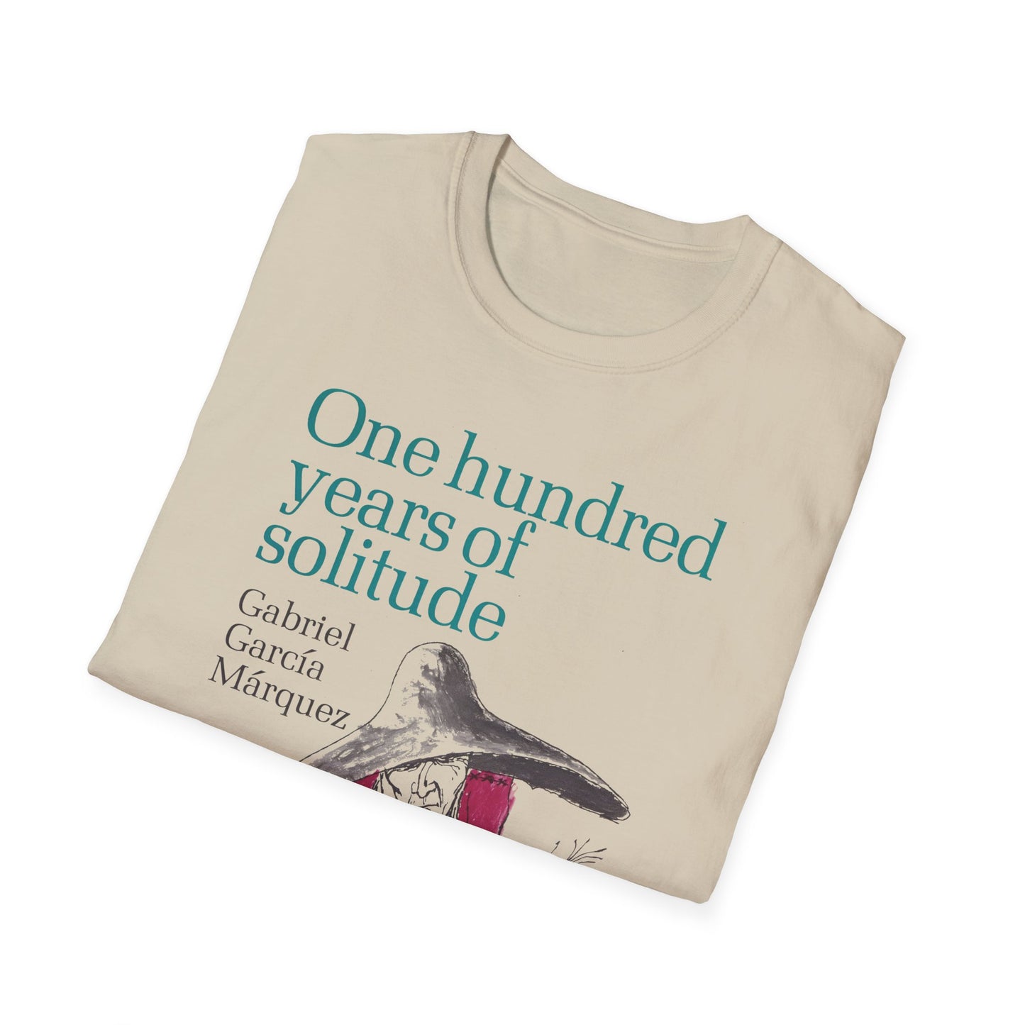 1967 gabriel garcía márquez "one hundred years of solitude" book cover tshirt