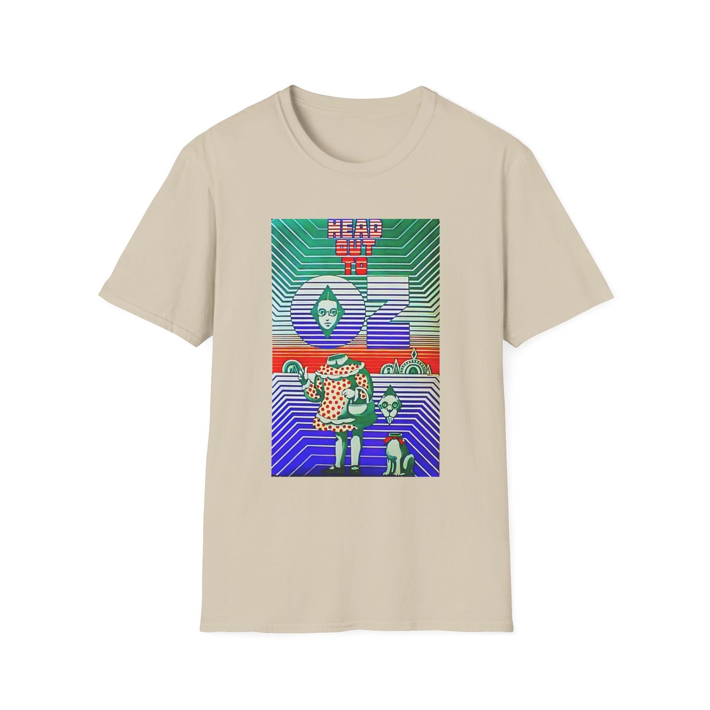 1960's head out to oz psychedelic drug vintage poster tshirt