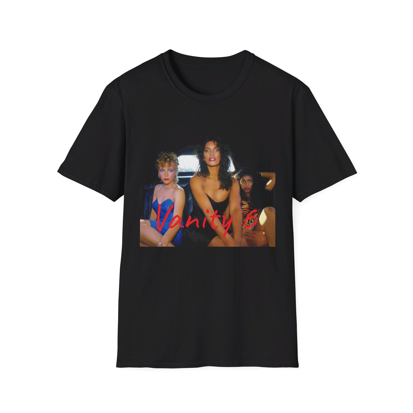 vanity 6 in a limousine tshirt