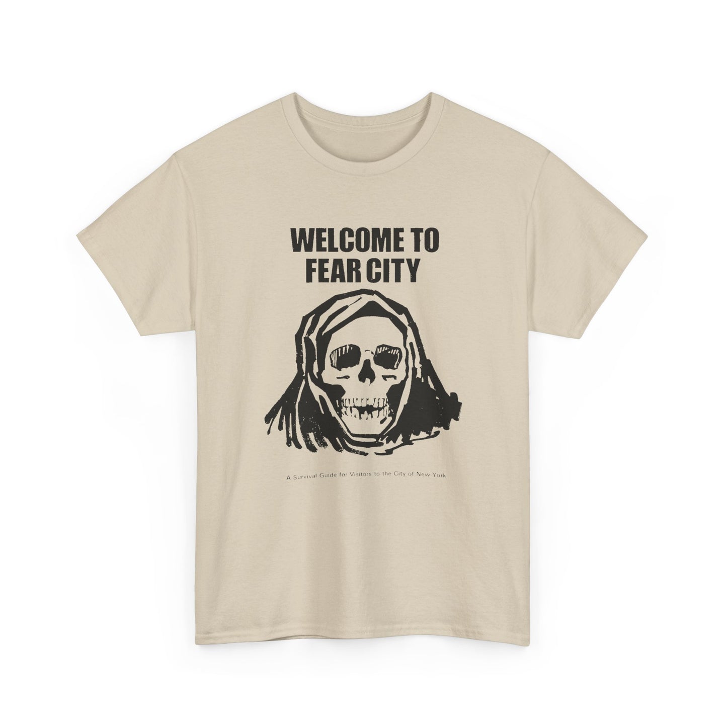 welcome to fear city 1975 new york pamphlet skull tshirt