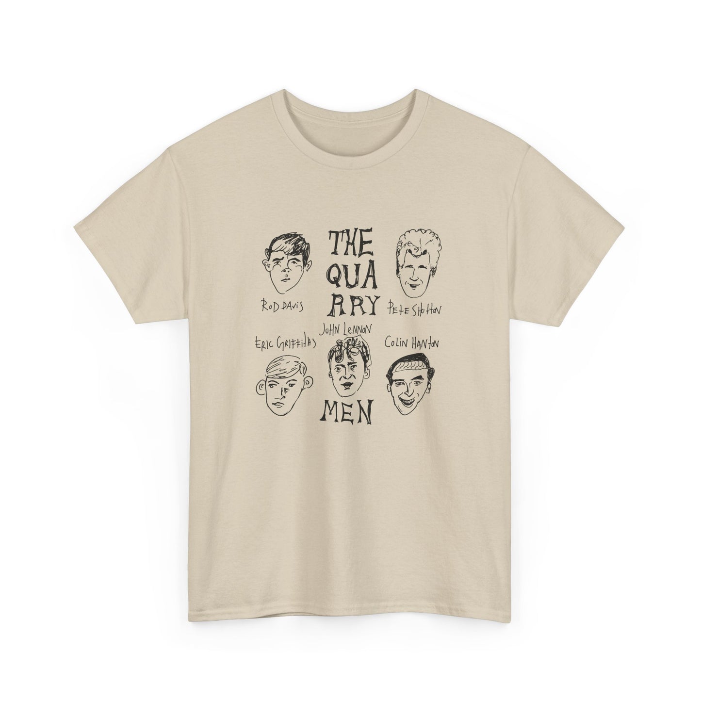 the quarrymen original lineup wonky sketch band tshirt