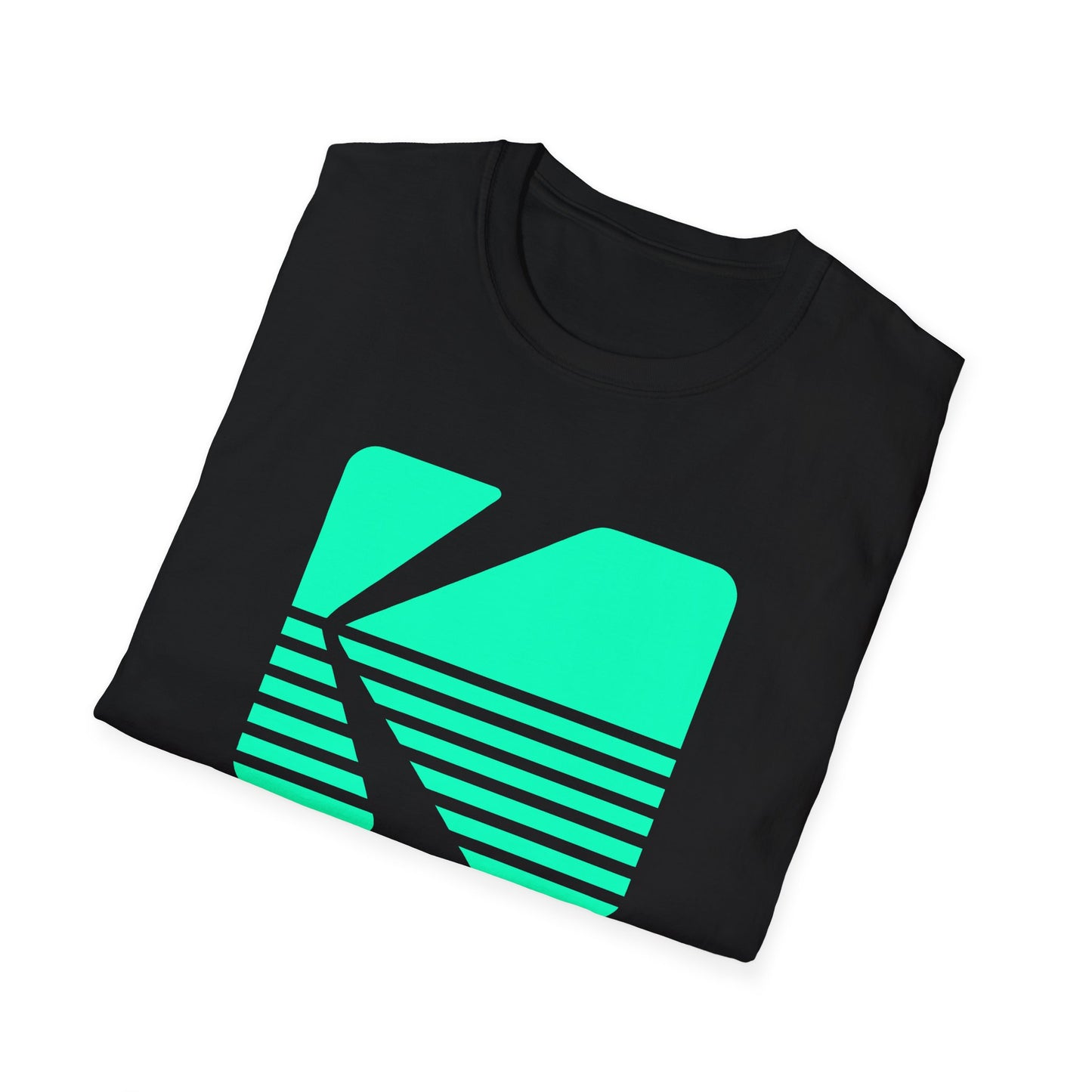 1980s vintage kodak logo in turquoise tshirt
