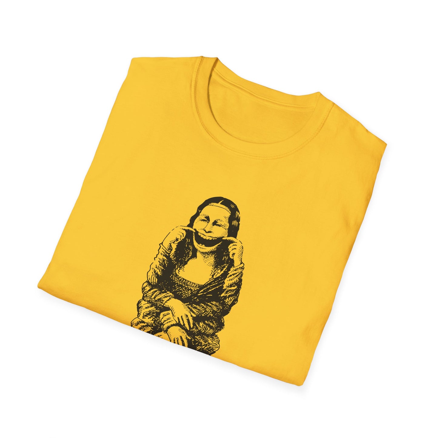 1985 jerzy flisak museum of caricature mona lisa exhibition poster tshirt