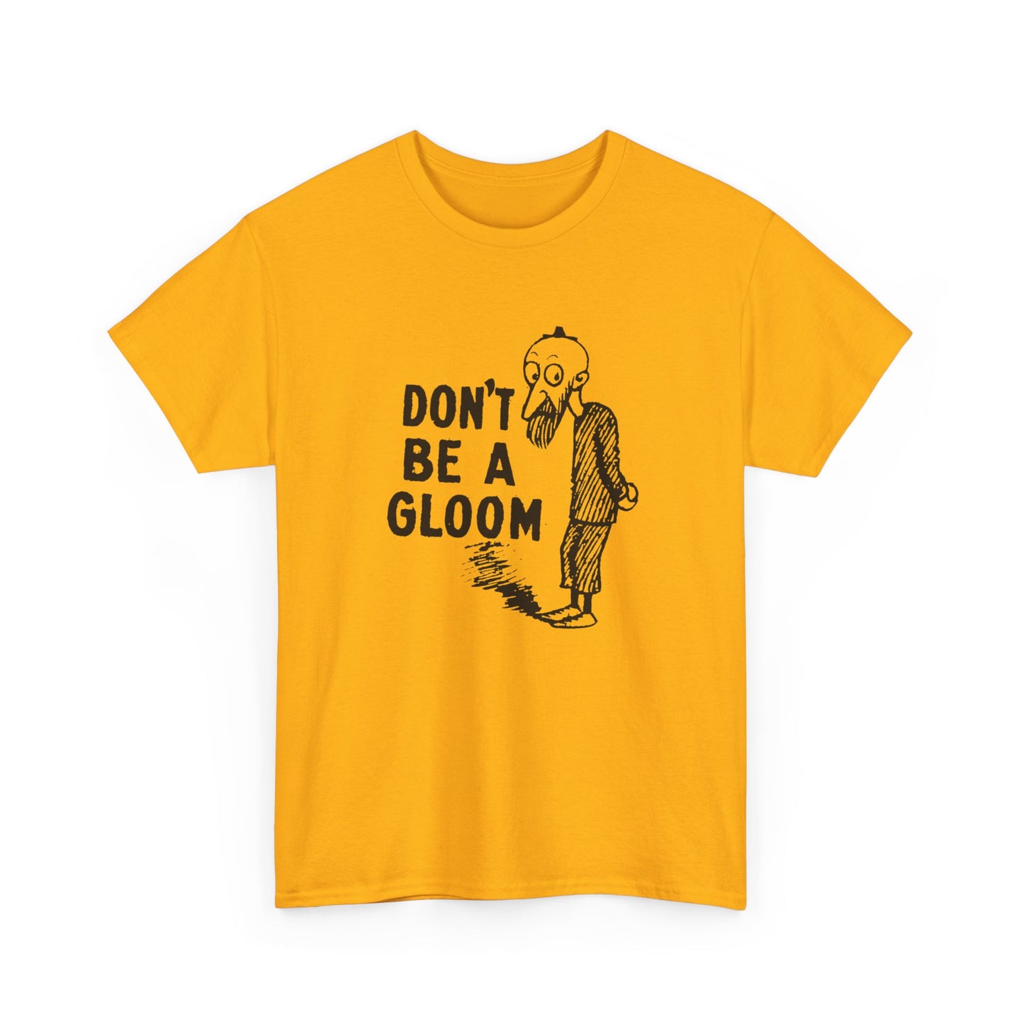 don't be a gloom vintage reproduction of a tokio cigarette pin by t.e powers gloom and joy unisex cotton tee
