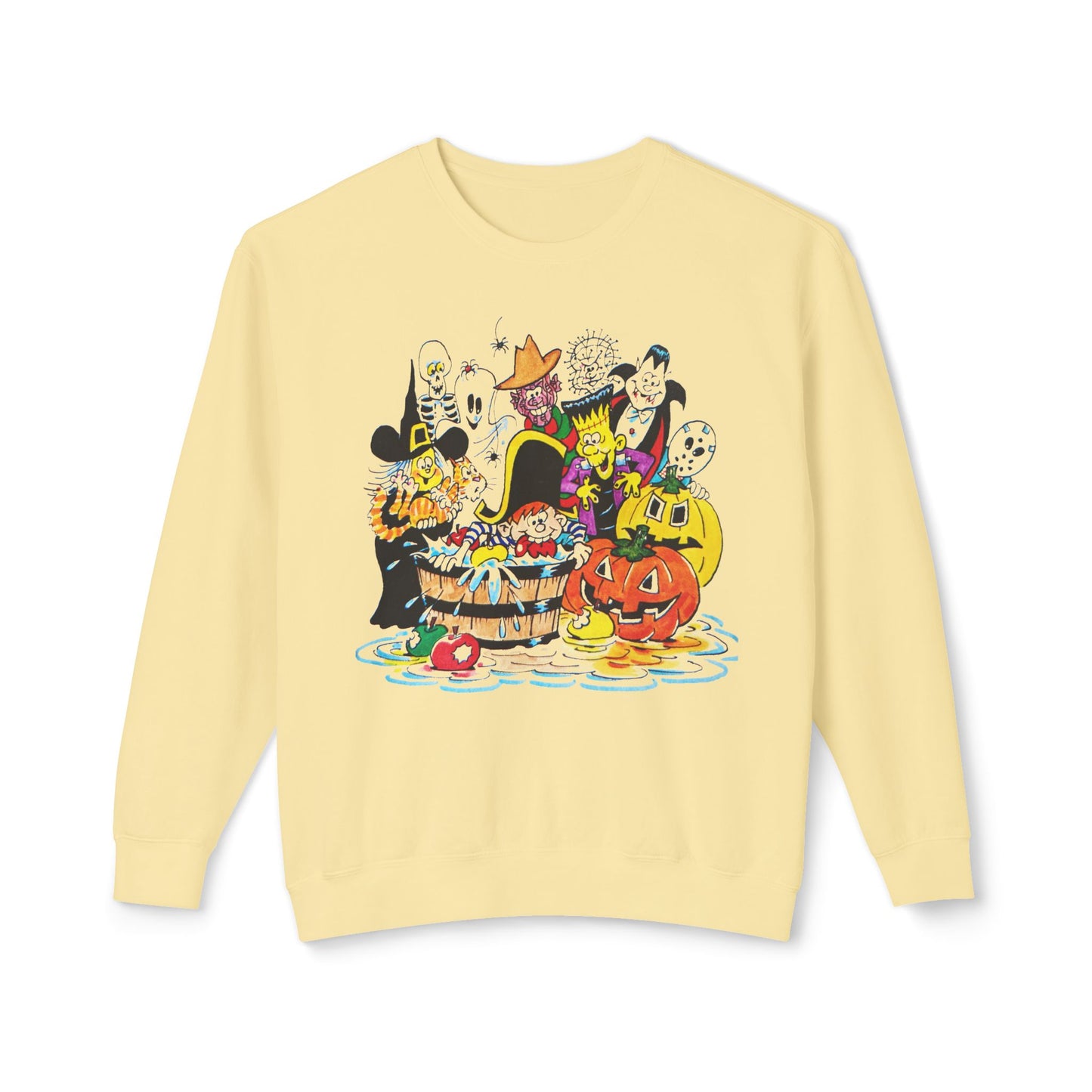 adorable cartoon witches, skeletons, jasons, freddys, and pumpkins halloween tshirt