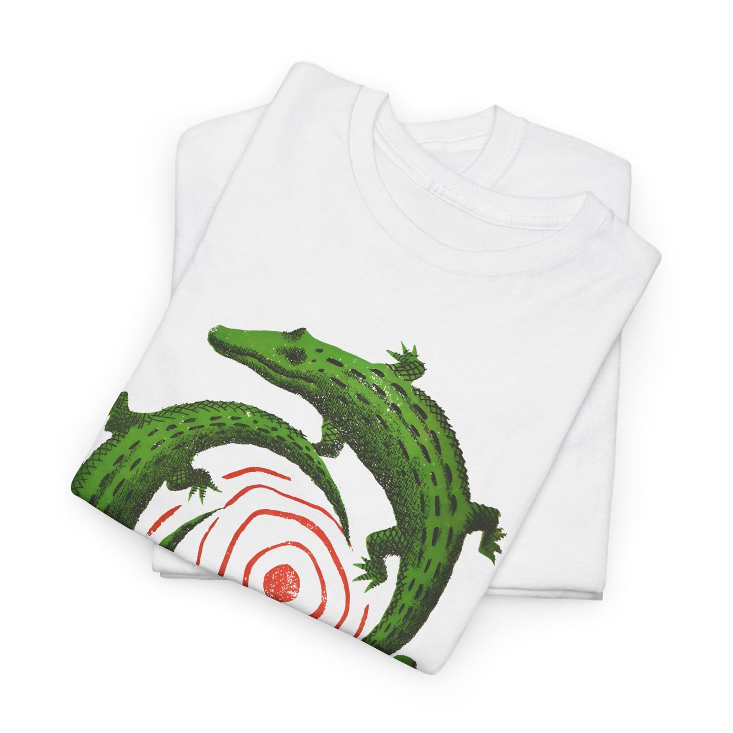 mid century manolo prieto three alligators swirl book cover tshirt