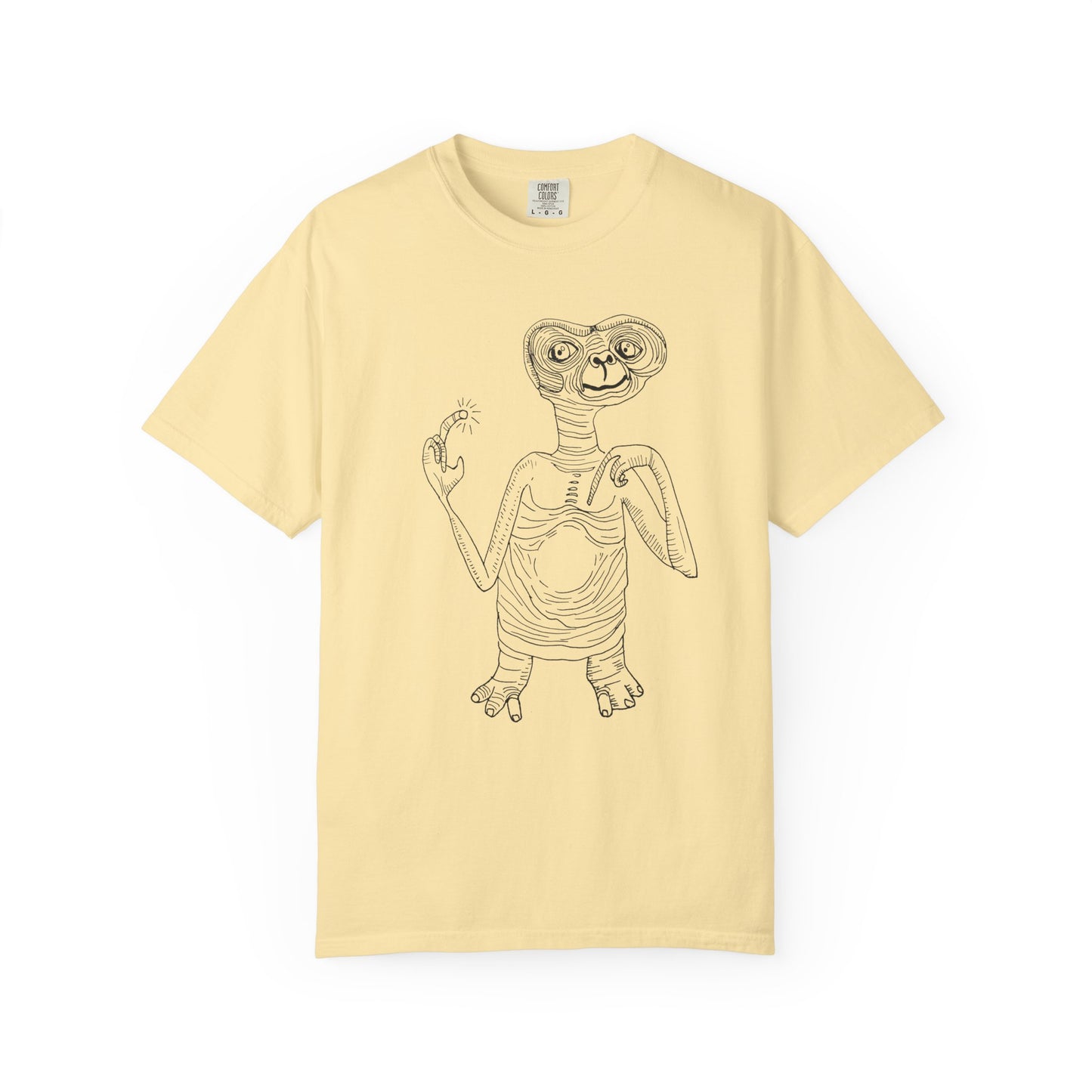 original drawing E.T the extraterrestrial tshirt on comfort colors